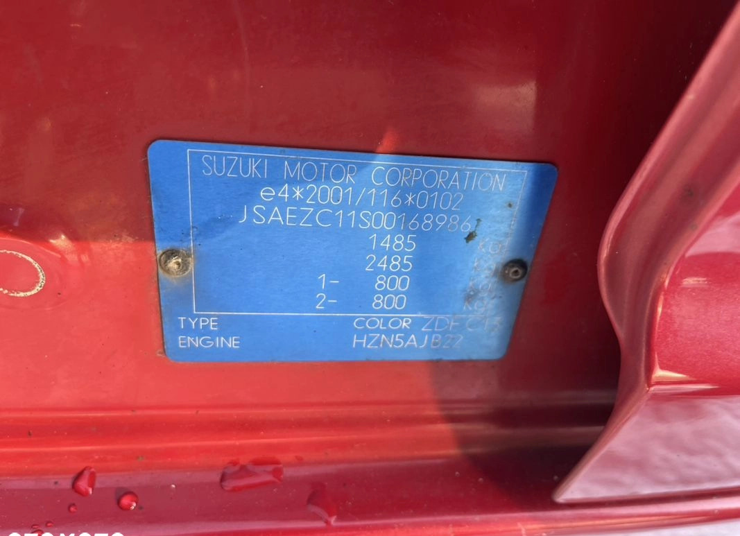 Suzuki Swift cena 12900 przebieg: 199000, rok produkcji 2007 z Szczecin małe 529
